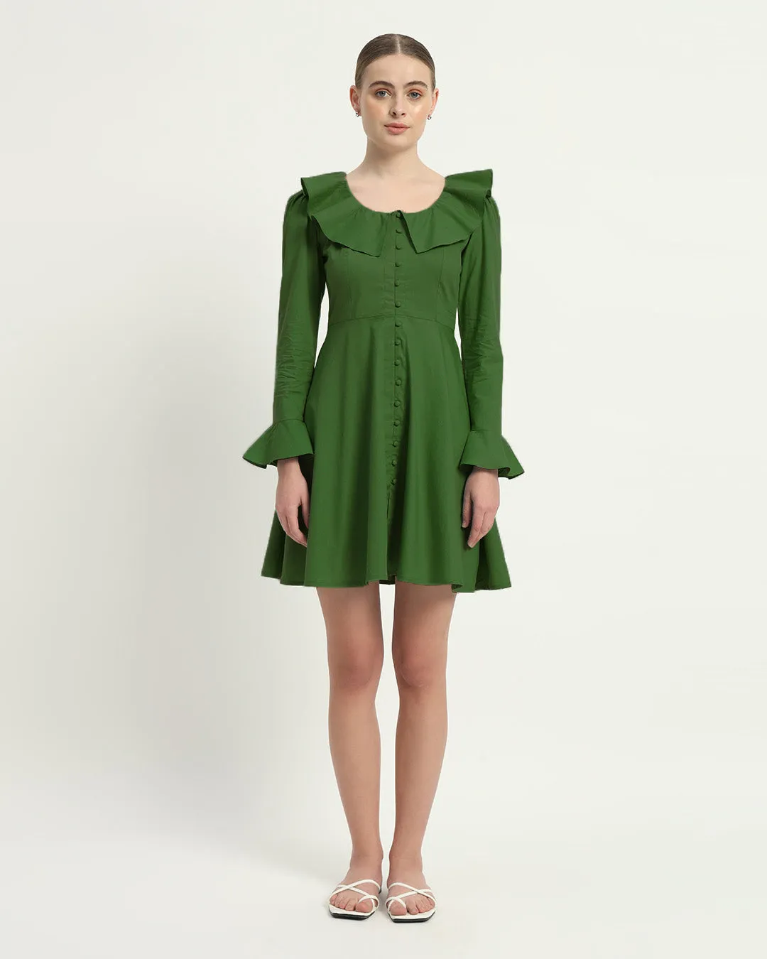 The Fredonia Emerald Cotton Dress