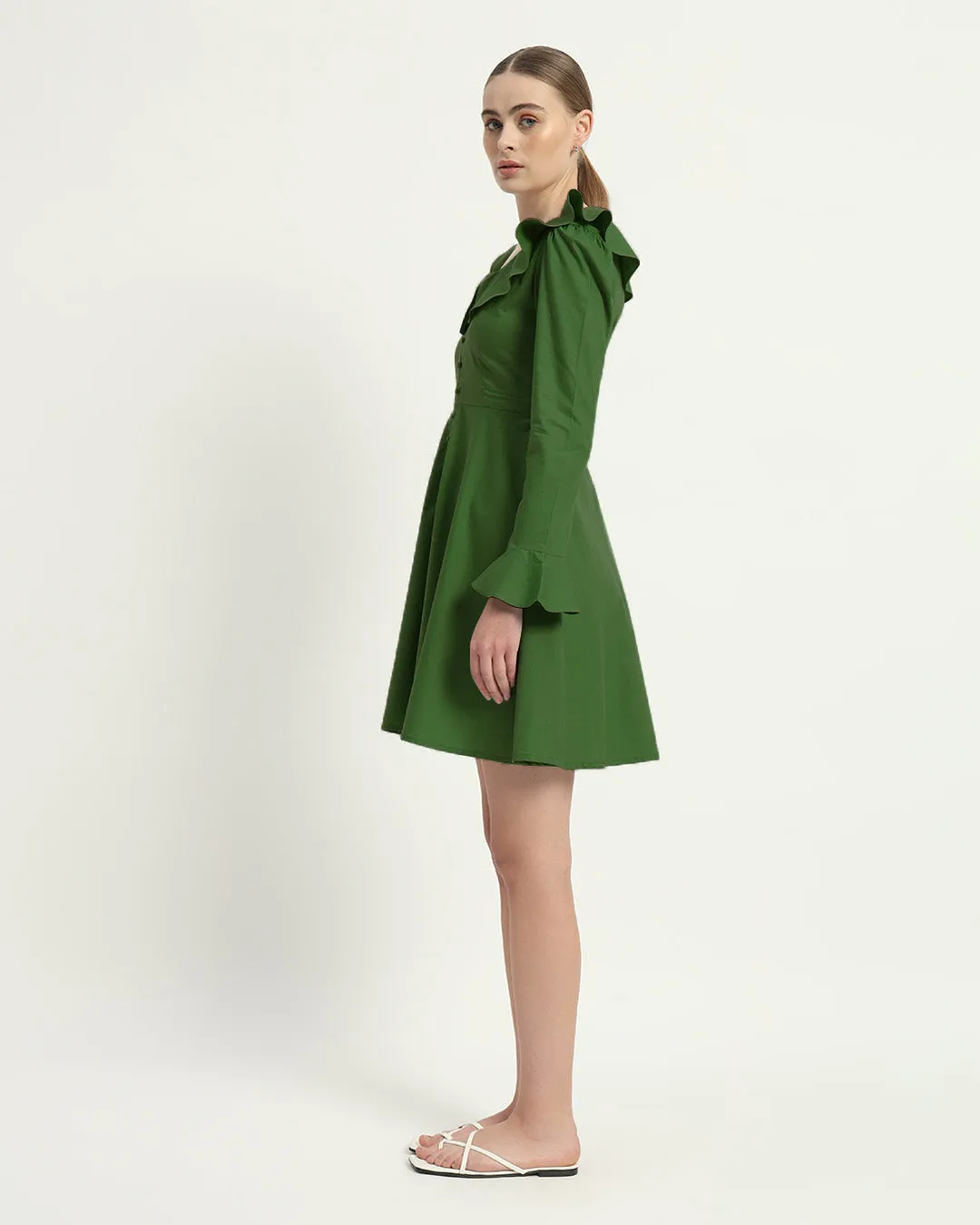 The Fredonia Emerald Cotton Dress