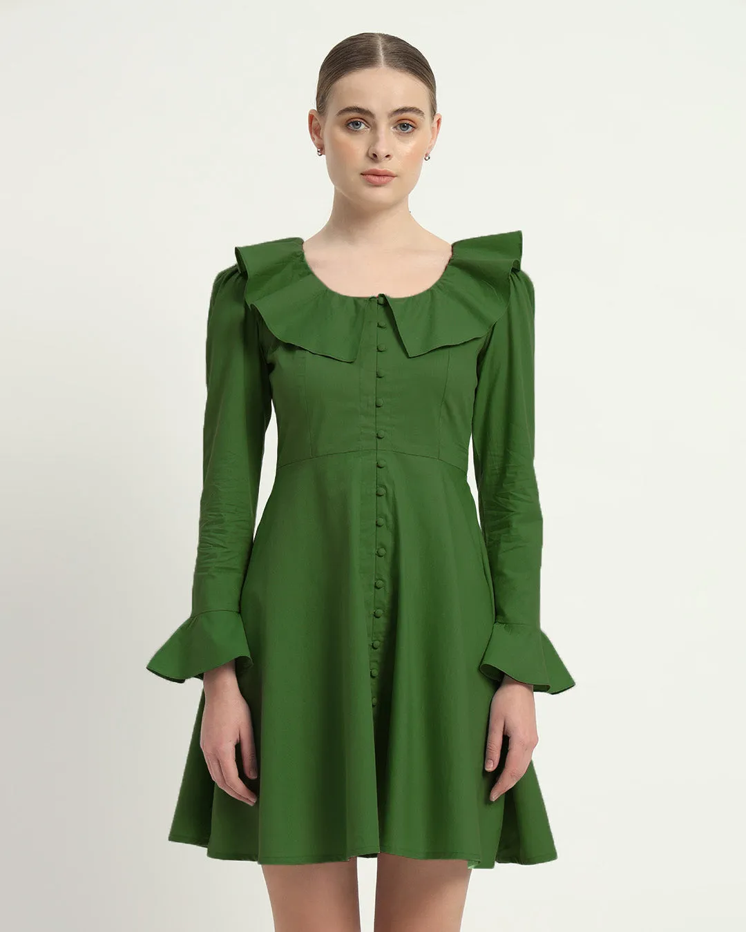 The Fredonia Emerald Cotton Dress
