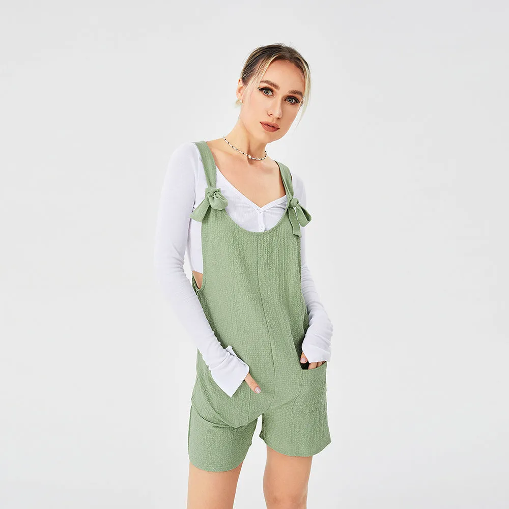 Trend4us Women’s Casual Tie-Strap Romper