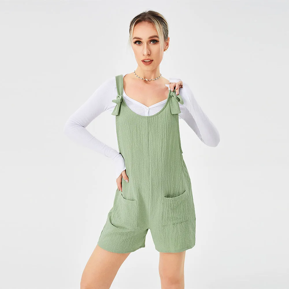 Trend4us Women’s Casual Tie-Strap Romper