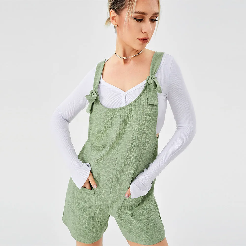 Trend4us Women’s Casual Tie-Strap Romper