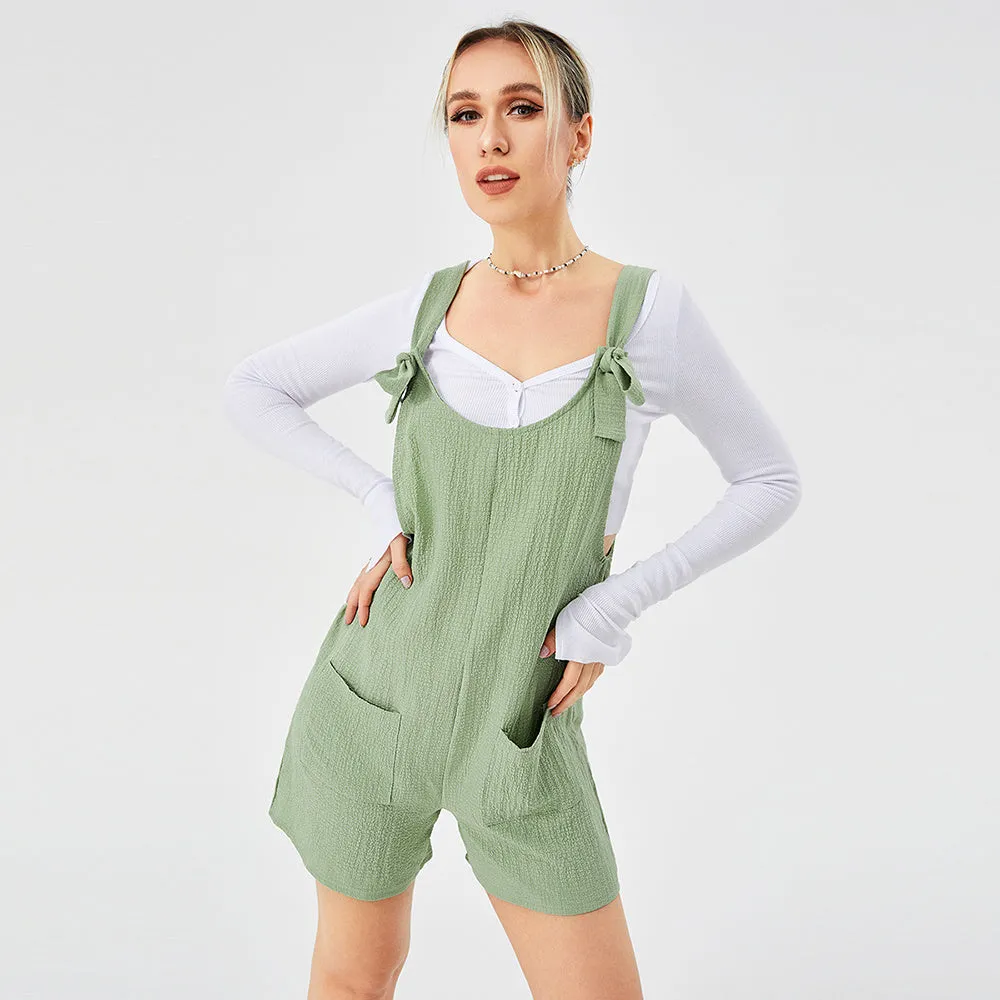 Trend4us Women’s Casual Tie-Strap Romper