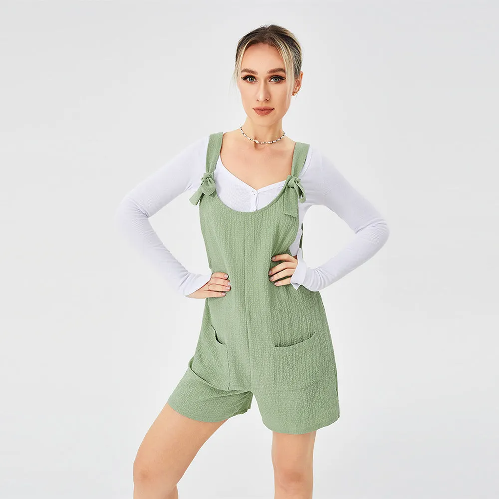 Trend4us Women’s Casual Tie-Strap Romper
