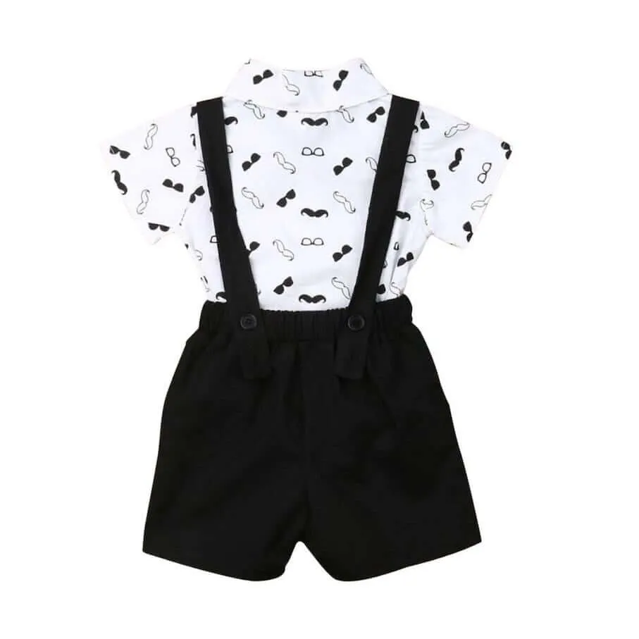 Tuxedo Shorts Set