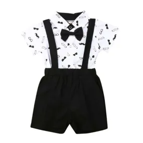 Tuxedo Shorts Set