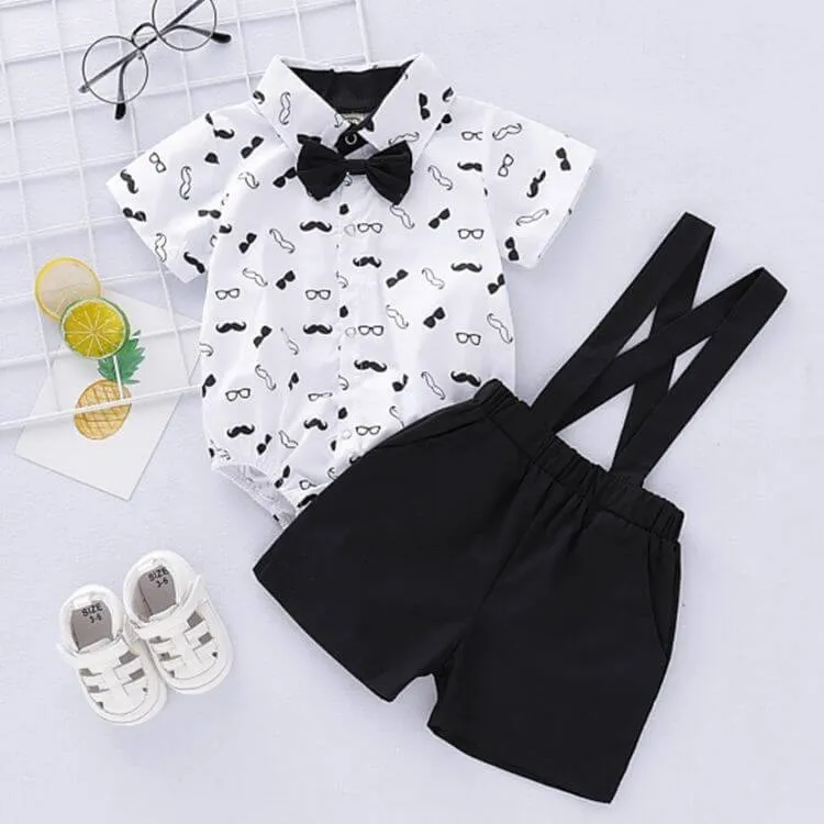 Tuxedo Shorts Set