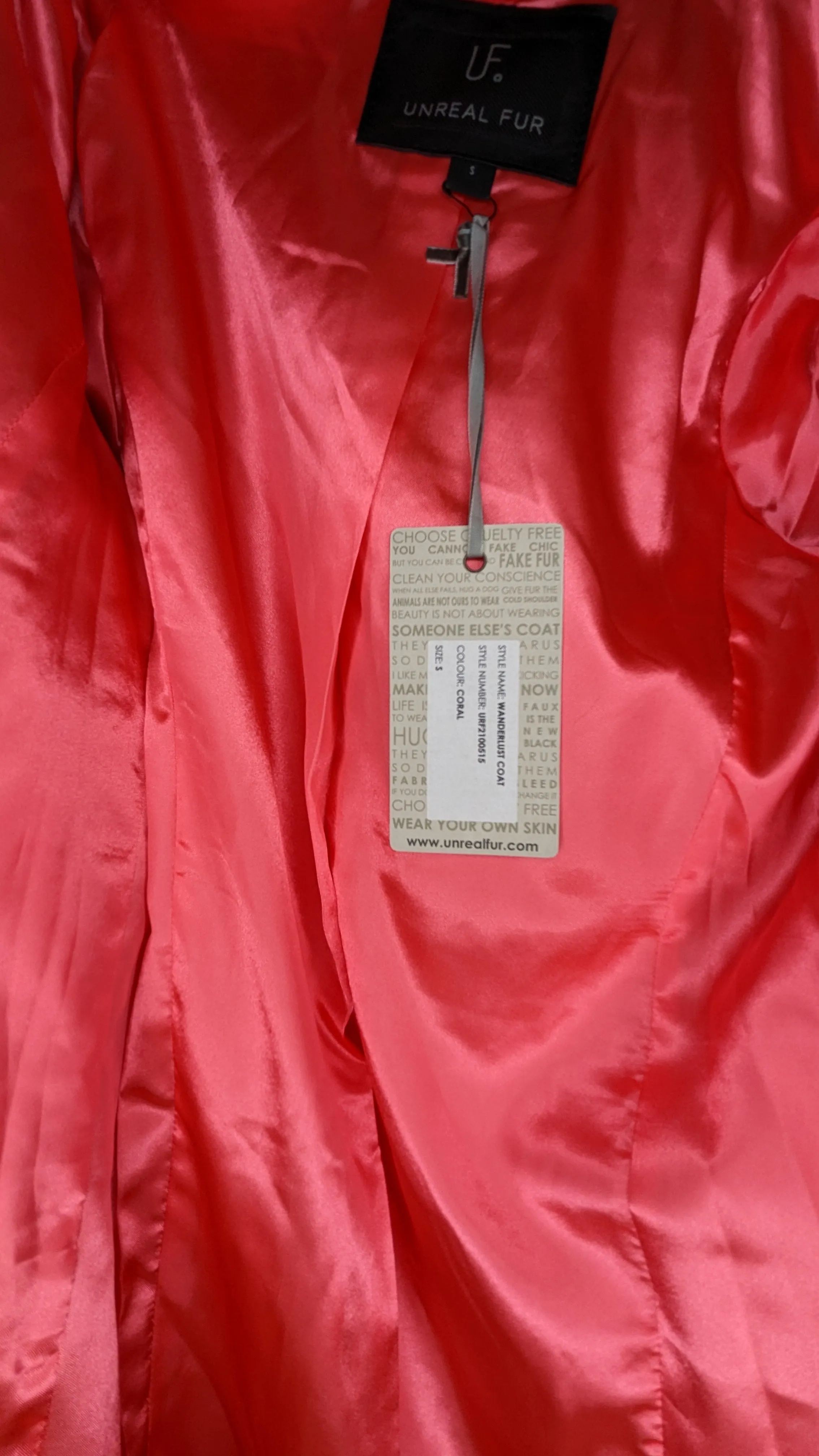 Unreal Fur Coral/Pink Coat