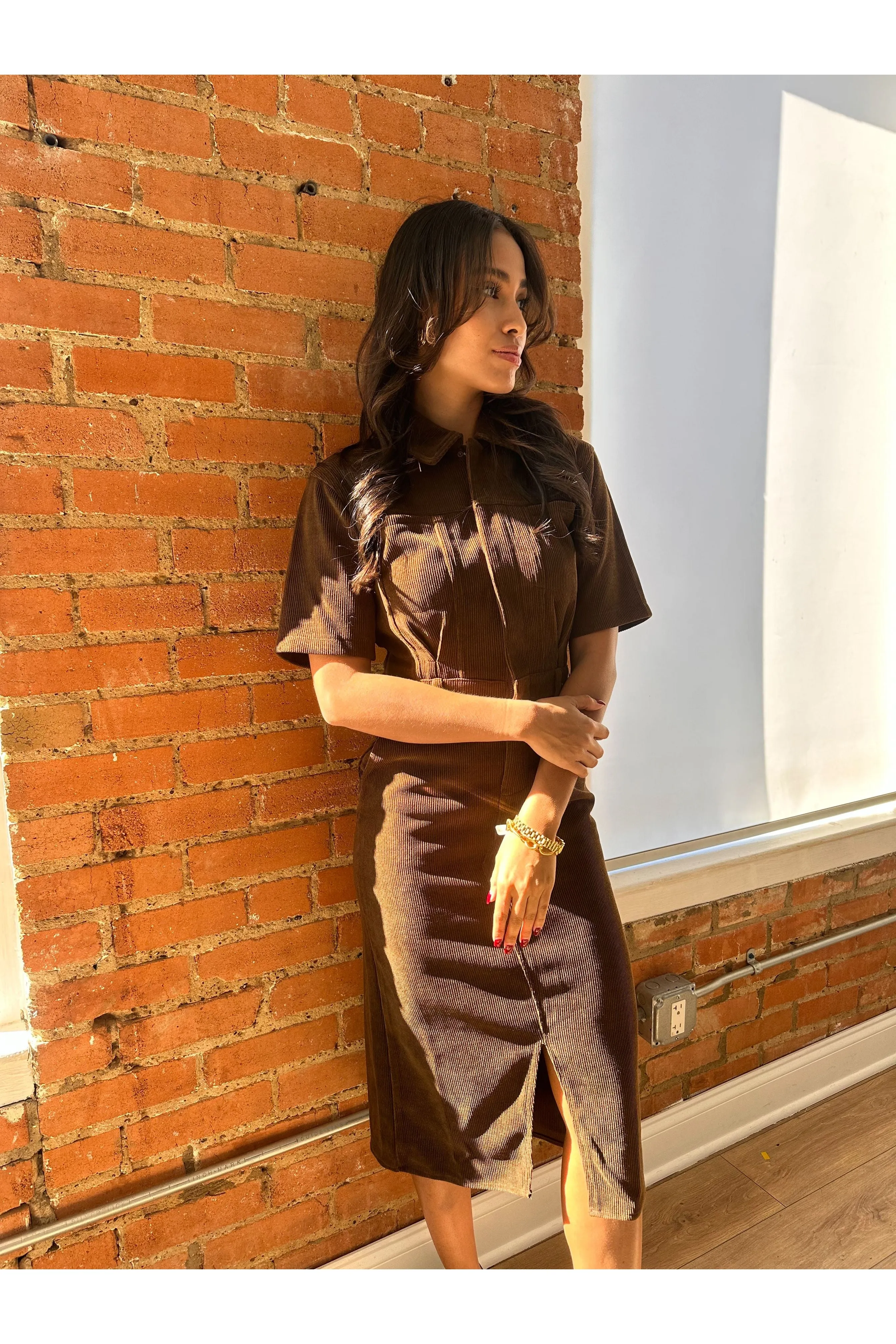 Velvet Canyon Cord Dress