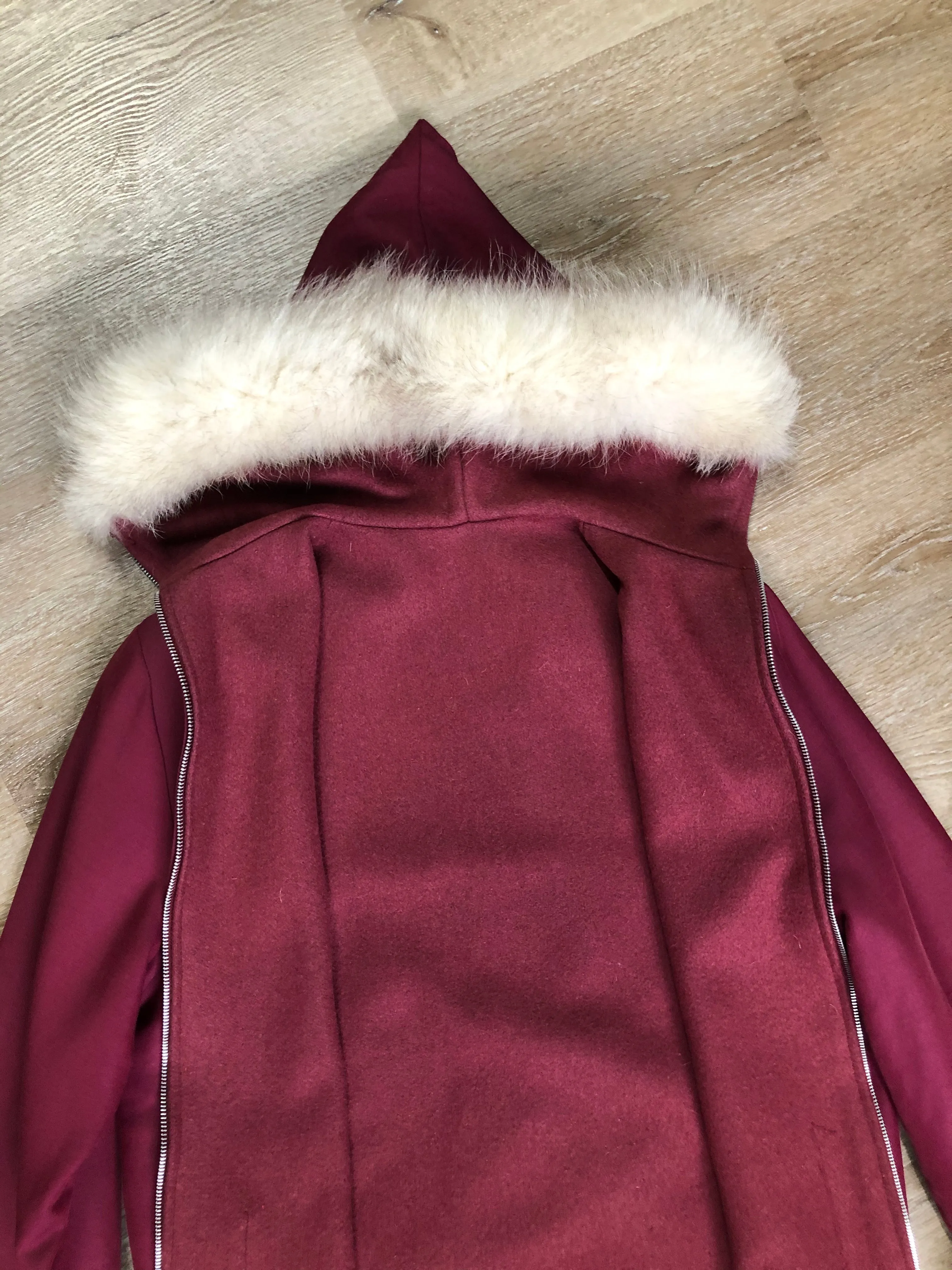 Vintage Pink Northern Parka with Kayak Motif, Made in Canada